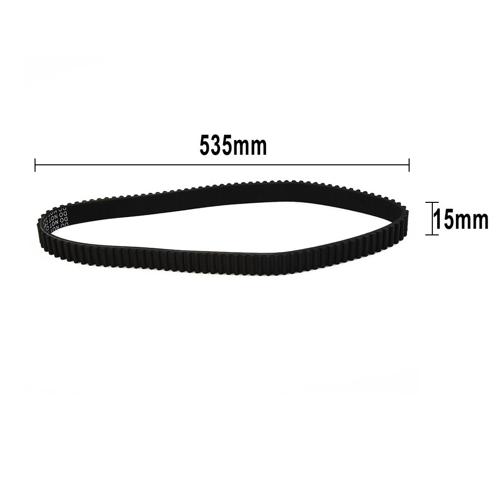 Gummi Rollerantriebsriemen HTD535-5M-15 8inch Schwarz Elektrofahrrad Praktisch – Bild 3