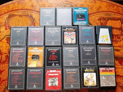 Restposten 18 Atari 2600 Spiele / gereinigt & getestet. 16 funktionierende, 2 nicht boot