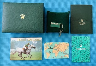 Authentic 1999 / 2000 Rolex Green Leather Case ~ Datejust Booklet Accessories