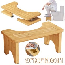Toilettenhocker Bambus Stuhlgang Hocker WC-Hocker Stabil Für Kinder Erwachsene