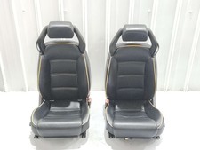 2008 Lamborghini Gallardo Left Right Seat Pair W Yellow Stitching Piping