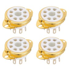 4 Pcs 8pin Tube Socket Ceramic Vacuum Tube Protect DIY Tube Pin Socket White