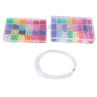 Perlen, 1.900 StüCke 9Mm Perlen Set In 24 Farben Mit Elastischer 8289