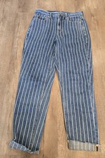 American Eagle Women's Mom Jean High Rise Striped Size 2 Regular