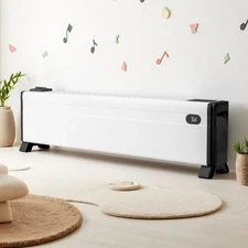 32-Inch Electric Baseboard Heater 1500W 120V With Tip-Over Protection & Remote