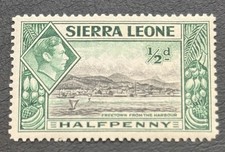MNH STAMP / SIERRA LEONE 1938 / KG VI PICTORIALS, FREETOWN HARBOUR / 1/2d