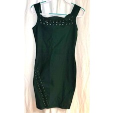 Fashion Nova Hunter Green Off Shoulder Bandage Bodycon Mini Dress Size XL