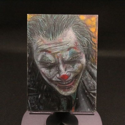 The Joker DC Color Pencil/Watercolor 1/1 Hand Drawn Sketch Card By XiaoXin