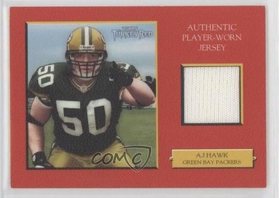 2006 Topps Turkey Red Relics Red 256/399 AJ Hawk #TRR-AH Rookie RC 10up