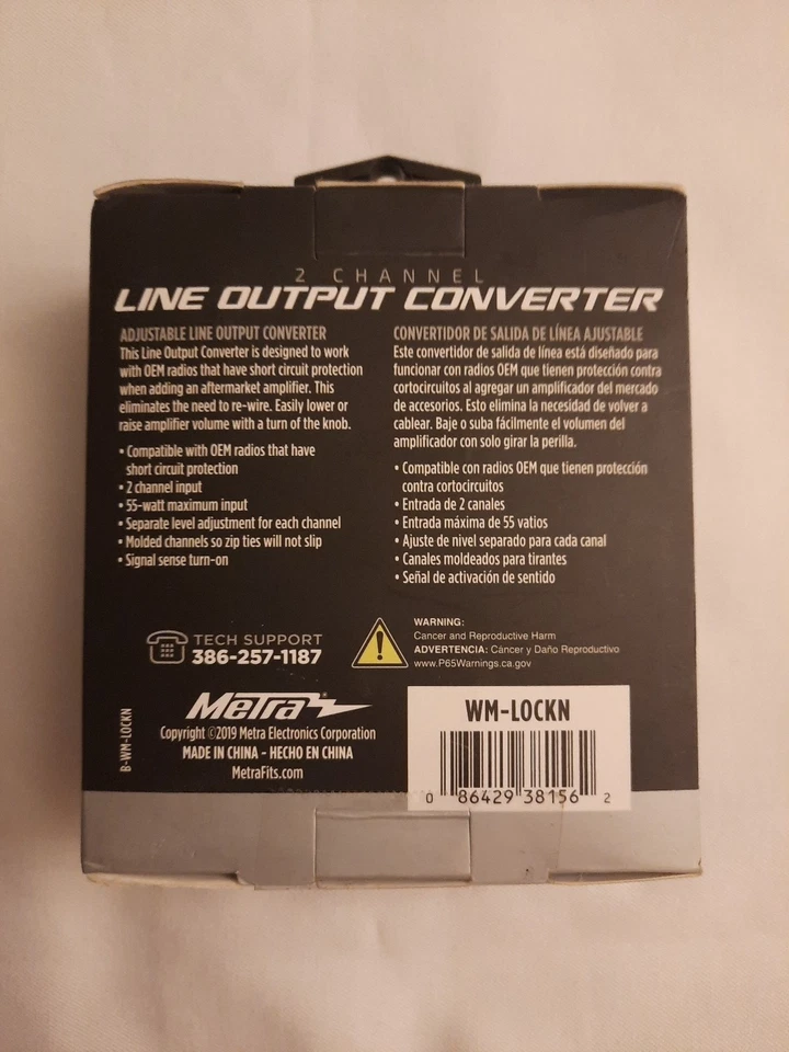 Metra WM-LOCKN 2 Channel Adjustable Line Output Converter Car Audio Brand New - Image 2 of 2