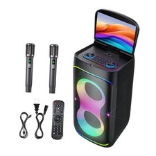 Smart Karaoke Machine with 10.1 Inch Screen, with Lyrics Display, Build-in
