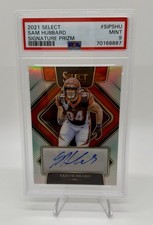 2021 Panini Select Football Sam Hubbard Signatures Prizm Auto /299 Bengals PSA 9