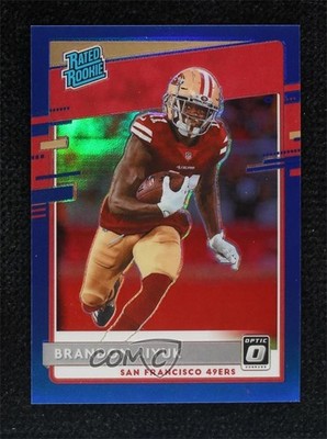 2020 Donruss Optic Rated Rookies Blue Prizm 11/179 Brandon Aiyuk Rookie RC a8r