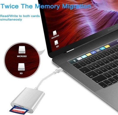 USB C to SD/TF Card Reader,Type C to SD/Micro SD/SDXC/SDHC Card Adapter-0.3fit*