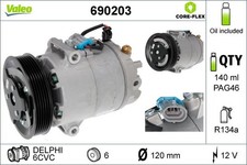VALEO Kompressor, Klimaanlage 690203 für OPEL