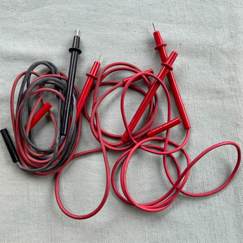 Vintage Meter Test Probe Leads 3 Red 1 Black Sets Lot 4 Electronics Computer