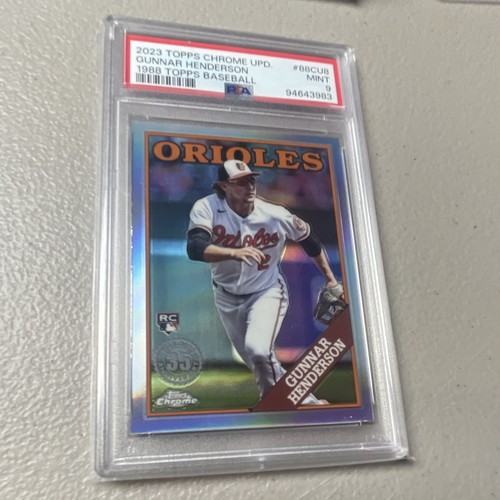 Topps 2023 Chrome Update 1988 Gunnar Henderson RC #88CU-8 Orioles PSA 9