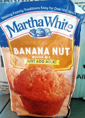 Martha White Banana Nut Muffin Mix 7.6 oz Moist Baking Mix Quick Breakfast New