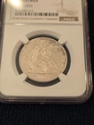 1877-S 50C, Seated Liberty Half Dollar, NGC AU Details.  Low Mintage Coin
