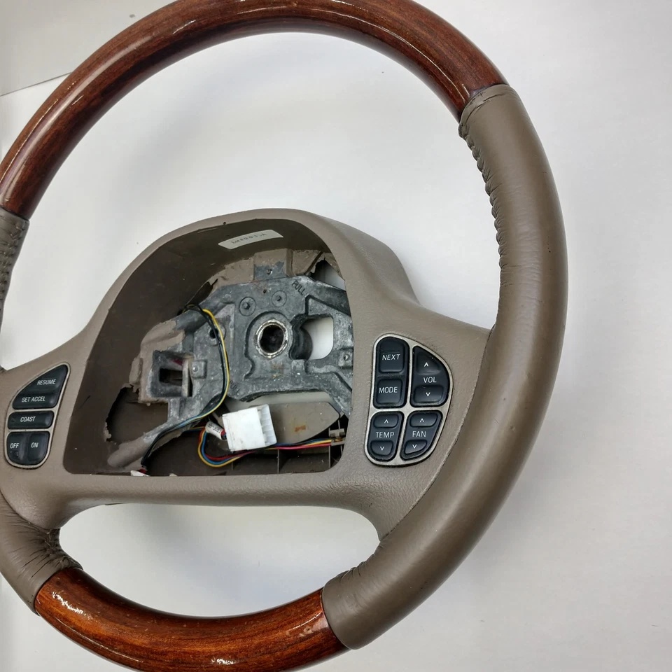 Volante Lincoln Town Car 2003 2004 madera grano cuero tostado Foto 4 de 4