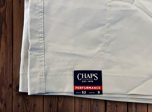 CHAPS Performance Men's Shorts Tan Big & Tall Stretch Waistband - Size 52" - NWT - 第 9/10 張圖片