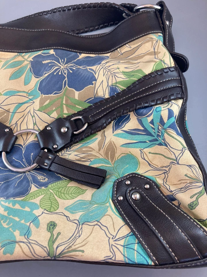 ANA Дамская сумка сумочка новый подход цветочный коричневый зеленый синий Hobo сумка большой мешок - Изображение 2 из 4