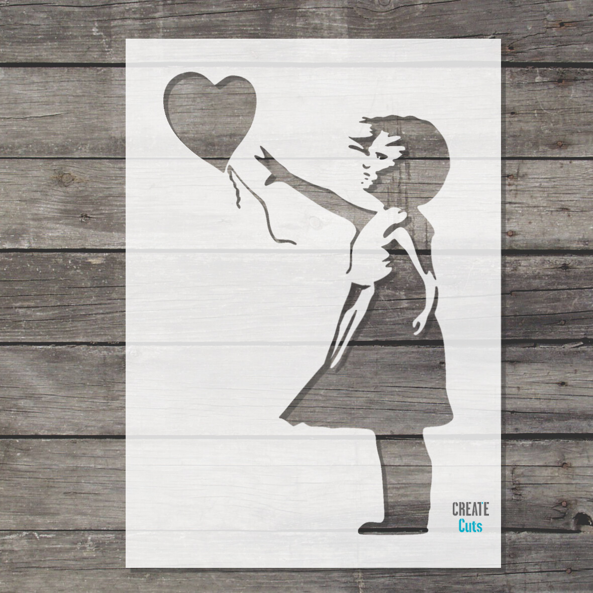 Banksy Girl Heart Balloon reusable STENCIL Graffiti Template Wall Art Painting | eBay banksy-girl-heart-balloon-reusable-stencil-graffiti-template-wall-art-painting-ebay