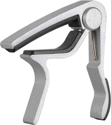 Kapodaster Capodaster Kapo Capo Elektro Akustik für Gitarre Guitar Clamp Silbern