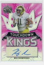 2021 LEAF METAL DRAFT TD KINGS PINK RAINBOW REFRACTOR BEN SKOWRONEK #d 14/20