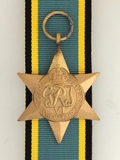 British WW2 Bomber Command Star full size replica medal. Solid Brass Matt Finish