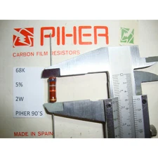 VINTAGE PIHER RESISTOR. 2W 68K 5% *1 PC* NEW ORIGINAL 1990 ́S+ C1055