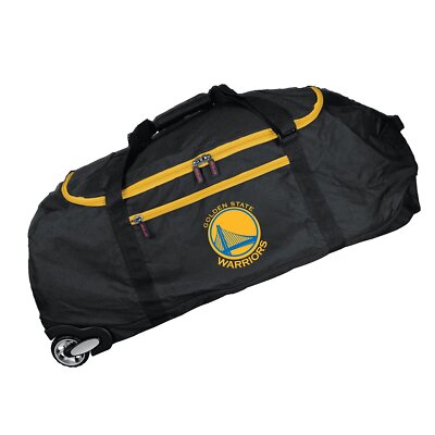 Golden State Warriors Rolling Duffel Bag Gym Travel Luggage w/ Wheels Foldable