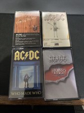 AC/DC Cassettes Who Made Who Flick Off The Switch Fly On The Wall Lot of 4