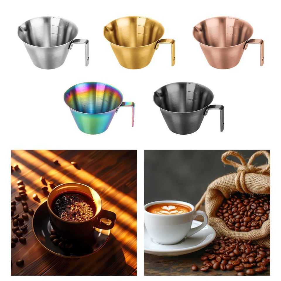 Espresso Pouring Cup Espresso with Handle Tea Milk Sauce Cups Espresso