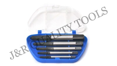 5 Pc Easy Out Remover Screw Extractor Broken Stripped Screw Pipes Bolts 