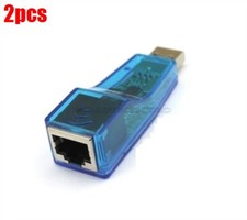 2Pcs For Pc Usb 2.0 To Lan RJ45 Ethernet 10/100MBPS Network Card Adapter New it
