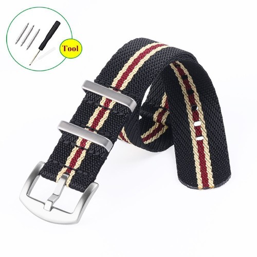 Military Style Nylon Watch Strap 18mm 20mm 22mm Canvas Band for Tudor Black Bay - Picture 15 of 16