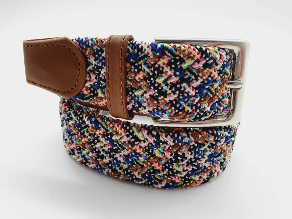 Herren Damen Gürtel Stretchgürtel Jeansgürtel Stoffgürtel schwarz rot blau grau - Bild 4 von 4