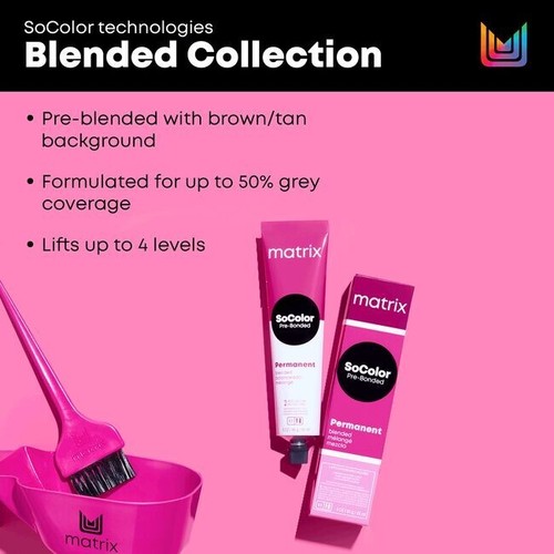 Matrix Socolor Pre-Bonded Permanent Color (12W Warm Super Light Blonde) 90ml - Picture 3 of 6