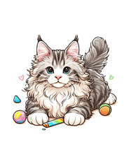 Wall decal sticker cute cat wall sticker 18 x 18 cm large