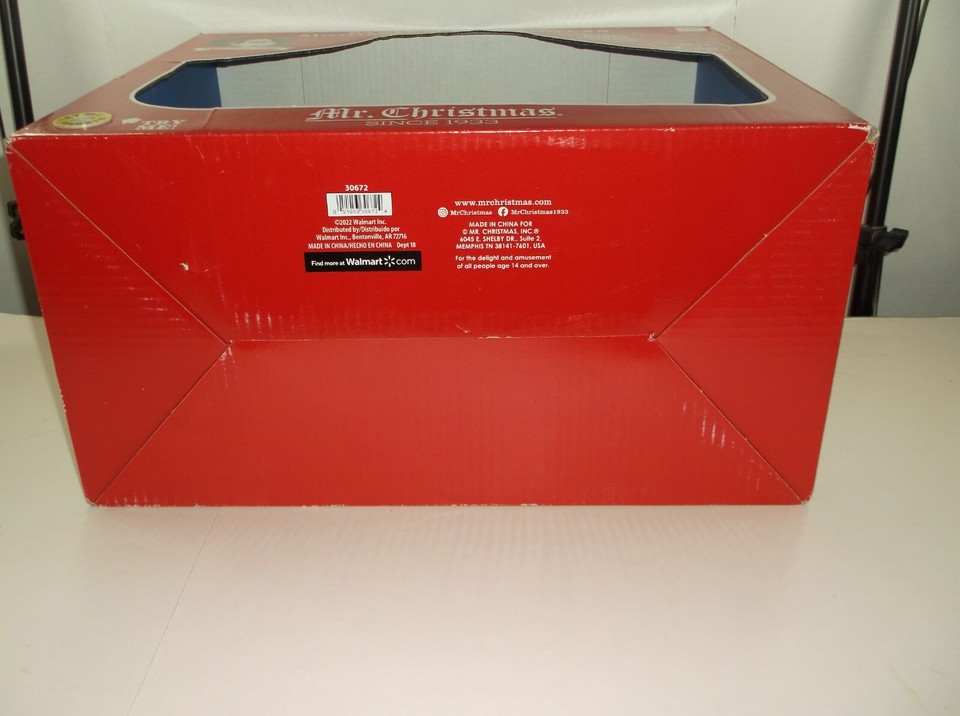 Mr. Christmas Animated Santa On Motorcycle With Sidecar & Elf Lights