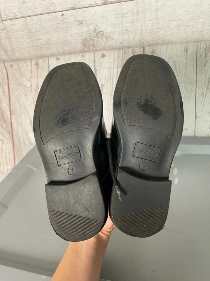 Zapatos de vestir David & Co para niños color negro talla 1 Foto 3 de 4