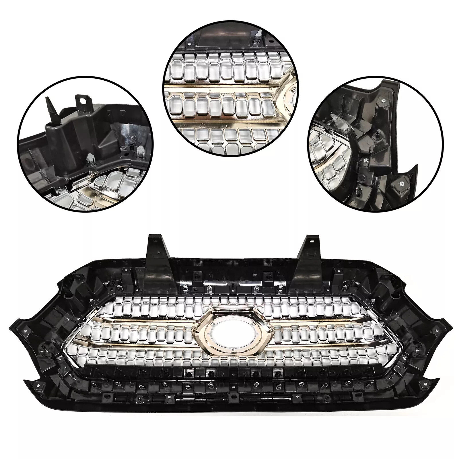 Front Bumper Cover Kit For 2016-2023 Toyota Tacoma With Grilles & Bumper Valance
