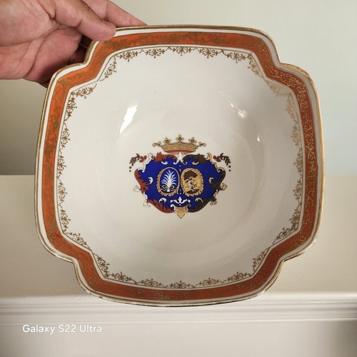 Beautiful Vintage Chelsea Royal Coat Of Arm 9.5"x4" Porcelain Bowl Made In Japan - Picture 3 of 18