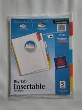 Avery Insertable Big Tab Dividers 5-Tab Letter 11121