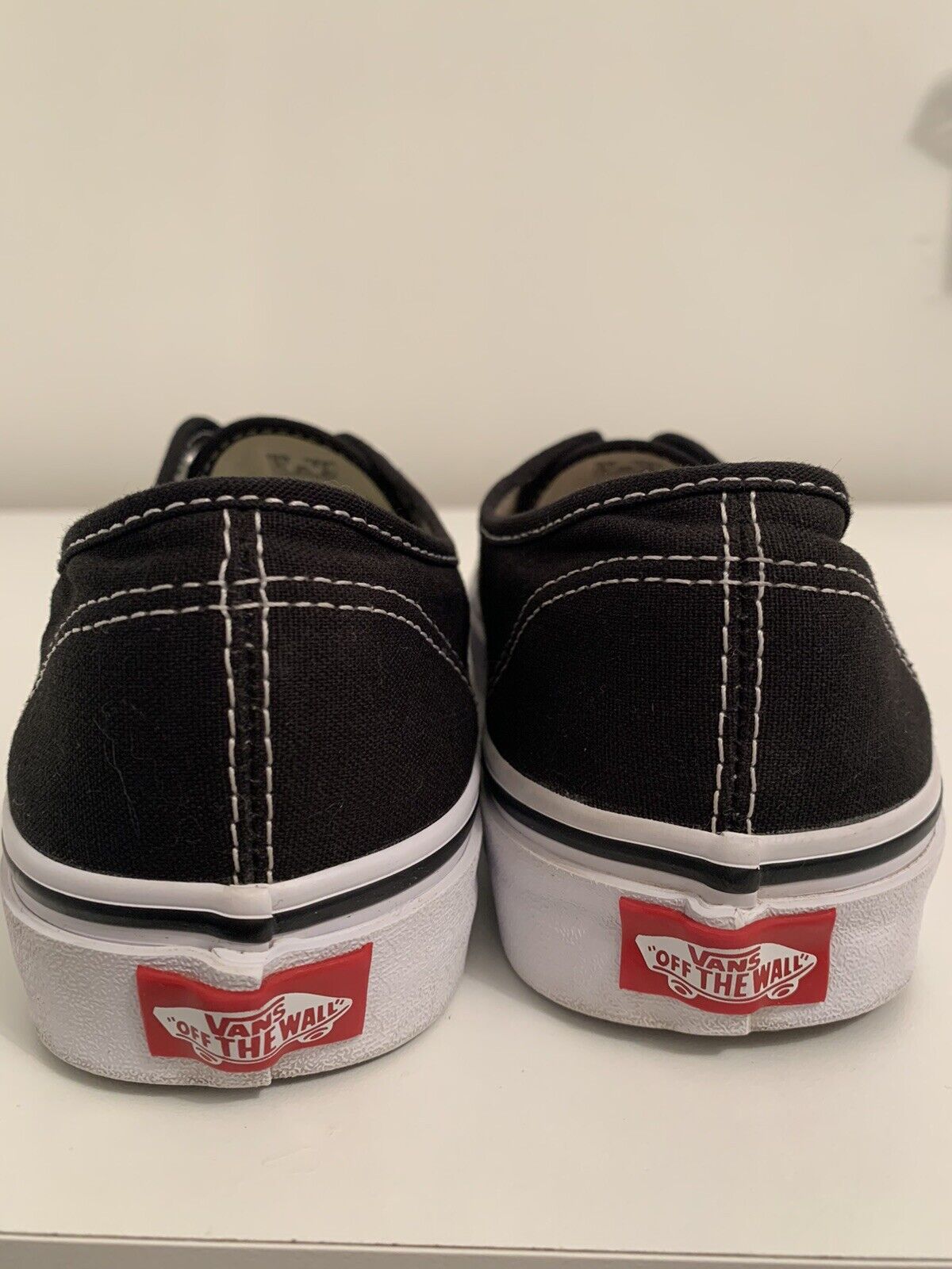 Vans Authentic black and white skate shoe - image 2