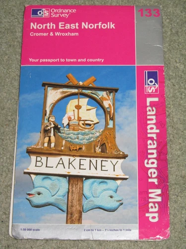 OS Ordnance Survey Landranger Map Sheet 133 North East Norfolk - 2006