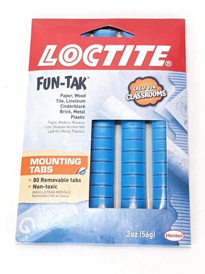 Loctite Fun-Tak Mounting Putty 2-Ounce (1087306), Triple (3 pack) , Blue