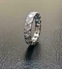 0.28Ct White Round Stone Stackable Engagement Wedding Band 925 Sterling Silver