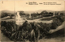 PC POSTCARD BELGIAN CONGO, BOMA, GOVERNOR'S PARK, VINTAGE POSTCARD (b12563)